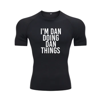 Аз Дан, който прави НЕЩА, ДАН, Забавна идея за коледен подарък, Памучни блузи и тениски по поръчка, висококачествени мъжки t-shirt, лято