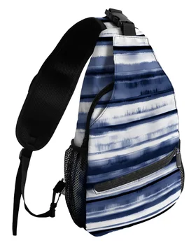 Акварелни платна, абстрактни градиентные сини отличителни чанти за жени, мъжки водоустойчива чанта-незабавни посланици, спортна чанта през рамо с едно рамо