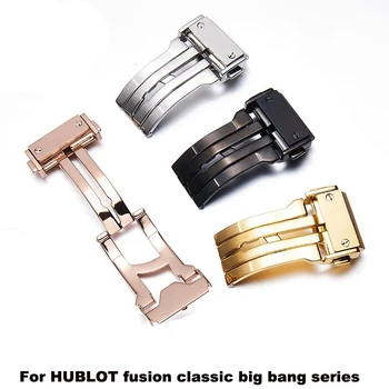Аксесоари за часовници ремък и обтегач за HUBLOT fusion classic серия big bang 22 мм Силиконова закопчалката от естествена кожа и неръждаема стомана