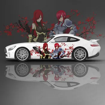 Аниме-стикер на колата Erza Scarlet Fairy Tail, Защитно фолио, Винил Страничната Графична филм, Аксесоари за рисуване, Стикер на колата