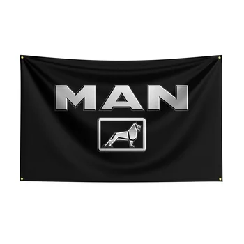Банер на Състезателен Автомобил с Принтом От Полиестер 3x5 Ман Flag За Декор 11-Футови Знамена Декор, банер За Украса на хартата Флаг Banner