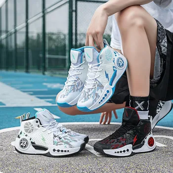 Баскетболни обувки за родители и деца, дишащи и удобни баскетболни спортни обувки, мъжки баскетболни маратонки за тренировка във фитнеса