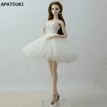 Бяло късо Балетное рокля за кукла Барби Дрехи Вечерни рокли Празнична облекло за кукли Барби Костюми 1/6 Аксесоари за кукли