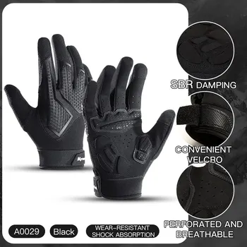 Велосипедни ръкавици МТБ Черно със сензорен екран, мъжки и дамски ръкавици за шоссейного на велосипед, велосипедни мотоциклетни ръкавици от силиконов гел за фитнес зала