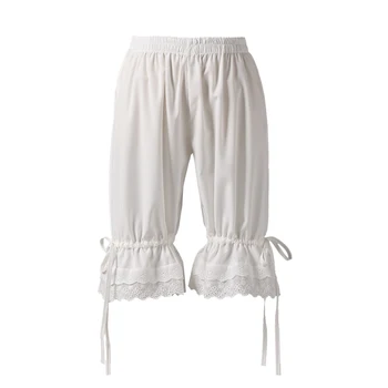 Викторианска дантелени защитни гащи с мехурчета, женски зреещи в стил Лолита за момичета, реколта еластични панталони с бяла тиква