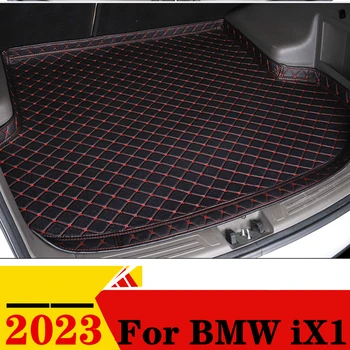 Висока Странична Подложка За Багажника на Автомобила на BMW IX1 2023 XPE Кожена Авто Заден Багажник Багажная Накладки Задни Карго Подложка Килим на Защитно покритие на Детайли