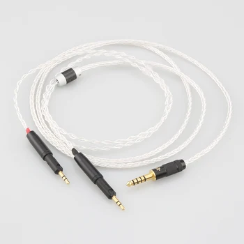 Висококачествен 4,4 мм балансиран 8-жилен посеребренный кабел за слушалките ATH-R70X R70X