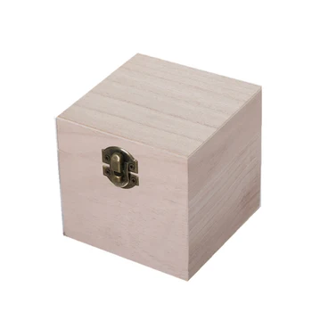 Висококачествена Квадратна Дървена кутия за съхранение на Ретро-ковчег за бижута Настолна кутия за съхранение на ръчно изработени във формата на мида от естествено дърво