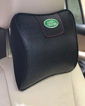 Висококачествена кожена възглавница с бродерия икона на Land Rover, облегалките за глава на седалките на колата