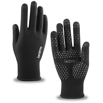 Водоустойчиви топли зимни ръкавици, мъжки и женски велосипедни ръкавици, устойчива на плъзгане руното ръкавица със сензорен екран, ски ръкавица за целия пръст