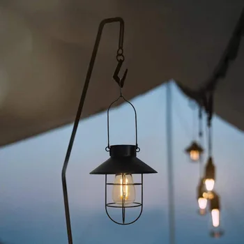Външна Подвесная лампа за къмпинг Слънчева Градинска лампа Домашно Ретро-атмосфера Ръчно фенерче за къмпинг Фенер за къмпинг Лампа за палатка