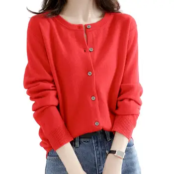 Вязаный жилетка Модерен женски жилетка копчета, мек удобен вязаный пуловер за ежедневието, пуловер с висока тъкан