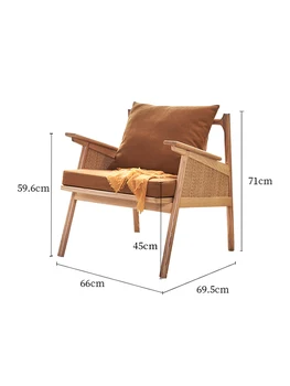 ГГ Диван-стол от масив ратан в японски стил за малък апартамент, просто односпальное стол