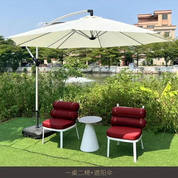 Градината на открито в двора на метални маси и столове открит балкон водоустойчив масичка за кафе и стол-мебели