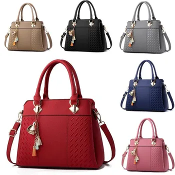 Дамска чанта, реколта голяма чанта с пискюли, женствена чанта през рамо, ежедневни чанти-месинджър, луксозна марка голяма кожена чанта през рамо, женствена чанта