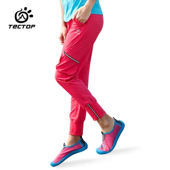Дамски дишащи бързо съхнещи панталони Tectop за спортове на открито, ультралегкие еластични тънки панталони за къмпинг, туризъм, скално катерене