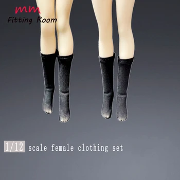 дамски дрехи за кукли в мащаб 1/12 ластични чорапи, подходящи за 6-инчов фигурки на кукли TBLeague JIAOU