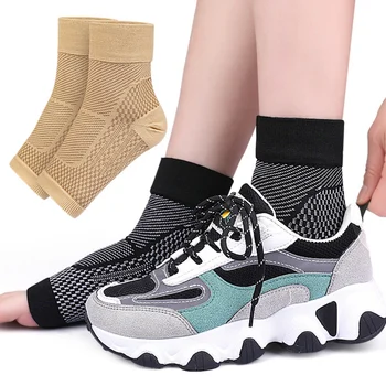 Дамски компресия чорапи Ластични амортизационен чорапи Защита на глезените Спортни чорапи за планинско катерене