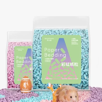 Дезодорирующие и охлаждащи летни постеля за морски свинчета с хлопковыми стърготини от хартия Rainbow Paper Grain Hamster Продукти за ландшафтен дизайн