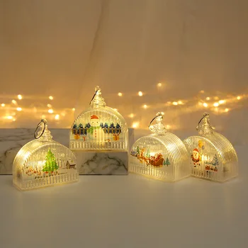 Декоративен коледен фенер-свещ, led декоративна свещ за прозорци и Камина, Нощни светлини на Дядо Коледа Домашен празничен декор