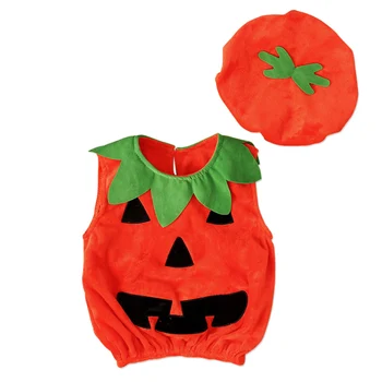 Детски костюм на тикви за Хелоуин, костюмиран, с фенерчета, Сладък костюм тиква за деца