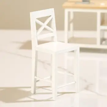 Дървена мини стол, микроландшафтный куклена къща, стол за всекидневна декор