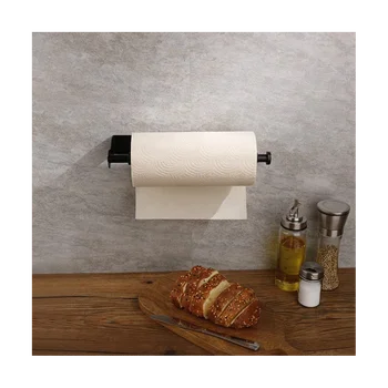 Държач за хартиени кърпи, държач за хартиени кърпи под шкаф с амортизация за кухня, баня, държач за хартиени кърпи за ръце на стената
