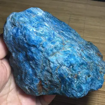 Естествен син апатитовый кварц, проба от необработени планински минерал за заздравяване на