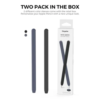 За Apple Pencil 2 Case, молив случай за Apple 2-ро поколение, преносим мек силиконов калъф, сензорен стилус за таблет, защитен калъф