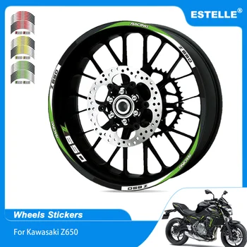 За Kawasaki Z650 All Years Hot Мотоциклетът стикер Етикети на външния ръб на колелото граница на филм за гуми, светлоотразителни стикери за декорация гуми