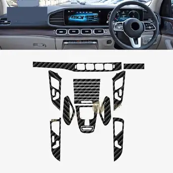 За Mercedes Benz W167 GLE W292 2019-2023 Интериора на автомобила филм от въглеродни влакна 5D ПЕТ Централна конзола, устойчиво на надраскване фолио Accessori