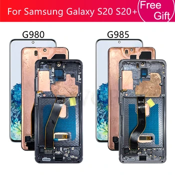 За Samsung Galaxy S20 Plus Lcd G985 Сензорен Екран Дигитайзер В Събирането На Рамка За Samsung S20 G980 Подмяна На Дисплея Ремонт