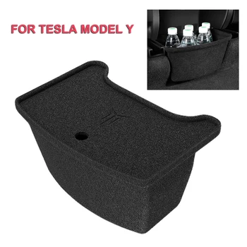 За Tesla, Модел Y 2020 2021 2022 2023 Задната Част На Централната Конзола, Под Седалка Кутия За Съхранение Органайзер Тава Контейнер Автомобилни Части И Аксесоари