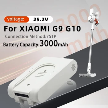 За XIAOMI G9 G10 батерия за прахосмукачка, акумулаторна литиево-йонна батерия 25,2 3000 mah Аксесоари за прахосмукачка