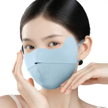 За многократна употреба летен калъф за колоездене със защита от ултравиолетови лъчи, защитни покрития за женското лице, триизмерно покритие от лед коприна за лице