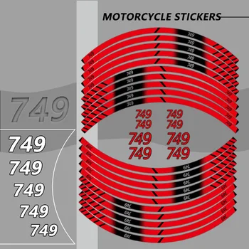 За мотоциклет Ducati 749 798 Стикер на предното и задното колело Вътрешния ръб на гумата и Отразяващи водоустойчив декоративни стикери, Стикери
