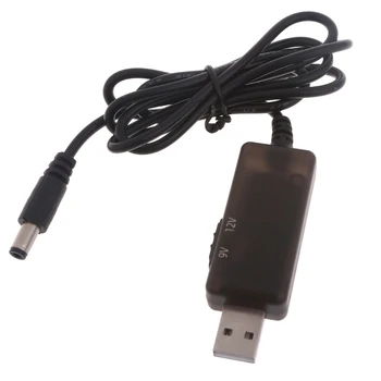 Захранващ кабел DXAB от USB преди DC5521, кабел с регулируеми регулатори на напрежение за Wi-Fi-рутер, фен или лампи (5-9/12)