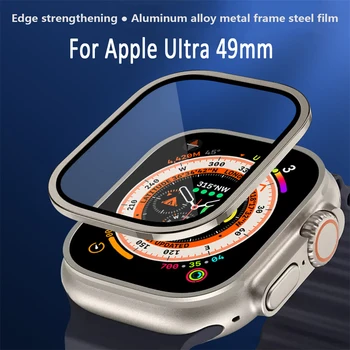 Защитно фолио за дисплея на Apple Watch Ultra 49 мм, аксесоари, водонепроницаемое закалено стъкло със защита от надраскване, Full HD Film за iWatch 8 Ultra