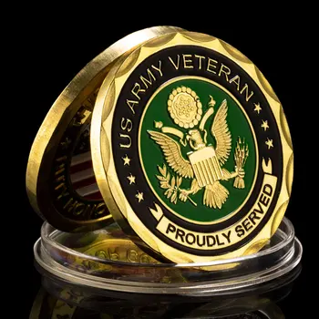 Златна възпоменателна монета ветеран от армията на Съединените американски Щати, Сувенир, военна монета This We ' ll Defend Challenge Coin