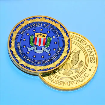 Златна монета на Министерството на правосъдието Министерството на правосъдието на САЩ Федералното бюро за разследване на ФБР
