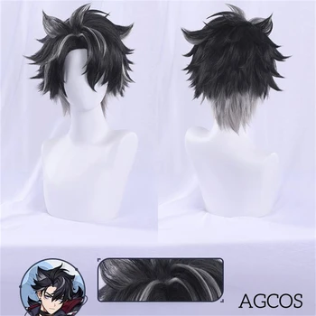 Играта AGCOS Genshin Impact Wriothesley Cosplay перука Мъжки ролева игра за Хелоуин Перуки за коса