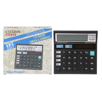 Инструменти за финансово отчитане 12-цифрен електронен калкулатор с батерия + слънчева енергия за домашния офис, Училище калкулатори