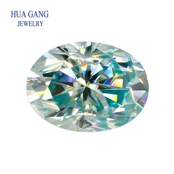 Истински муассанит тъмно синьо 0,3-5 карата, бижута с диаманти са с овална кройка, россыпью скъпоценни камъни, камък за пръстен с диамант