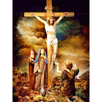 Исус, Възкръсналия Син на Бога на Кръста, Разделящ Любовта на Христос, християнска стенно изкуство върху платно От Ho Me Pipi За домашен декор