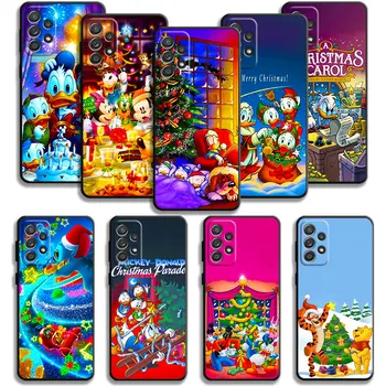 Калъф за телефон Samsung Galaxy A52 A12 A34 A54 A73 а a53 A71 A51 A31 A33 A22 A21s A32 A13 A72 в а23 Коледен Доналд Дък от Disney