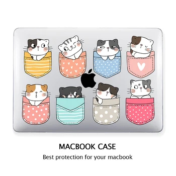 Калъф с Сладък Котка за MacBook Air 13 Инча M1 2337 A2179 A1932 Air M2 13,6 A2681 PC Твърд Калъф за MacBook Air 13 A1466 A1369