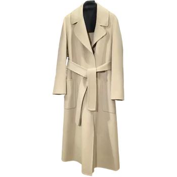 Кашемировое палто от истинска висококачествена вълна, пылезащитное палто версия 2023 от камилска вълна с дълги ревери, всички ръчно изработени