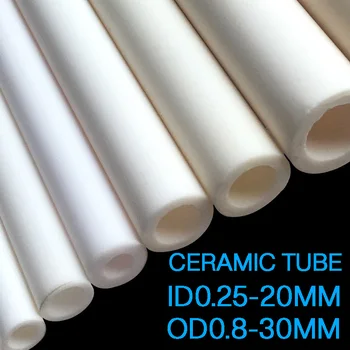 Керамична тръба ID 0,25-20 мм, висока температура изолация от алуминиев оксид, Защита от куха термодвойка, Керамични тръби