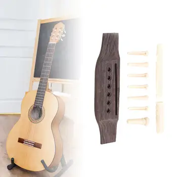 Китара мостови пина Набор от седла, гайки Силни инструменти за акустична китара Практични за акустична китара, Аксесоари за музикални инструменти Ukulele