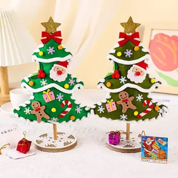 Коледна елха от филц със собствените си ръце, Забавни Коледни декорации за дома, Коледна украса, Коледни Подаръци, Дядо Коледа, Коледната Елха
